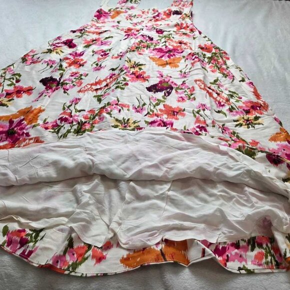 New XL Maeve x Anthropologie The Jocelyn sleeveless slip midi dress pink floral - Picture 6 of 14